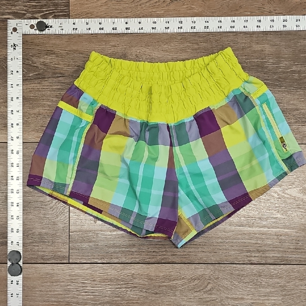 Plaid, Women's, Shorts, Running, Summer, Workout, Active, Cute, Bright, Sports,